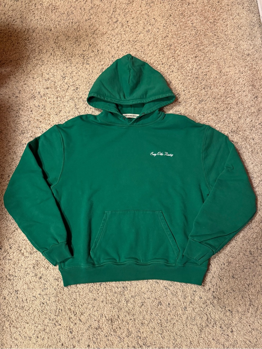 EveryOtherThursday Green Double‑Snap Hoodie — Size M
